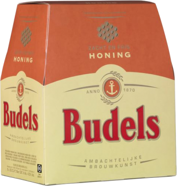 Budels Honing Sixpack met flesjes van 30cl